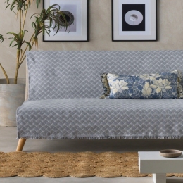 Ριχτάρι Marcel 01 Ecru-Dark Grey Kentia Διθέσιο 180x240cm Βαμβάκι-Πολυέστερ