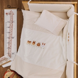 Παπλωματοθήκη Βρεφική Lorelai (Σετ 2τμχ) Beige Kentia 100x140cm 100% Βαμβάκι