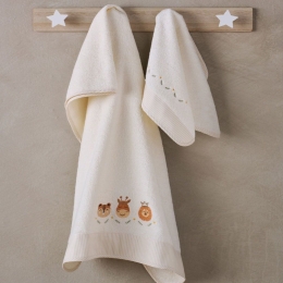 Πετσέτες Βρεφικές Lorelai (Σετ 2τμχ) Beige Kentia Towels Set 70x125cm 100% Βαμβάκι