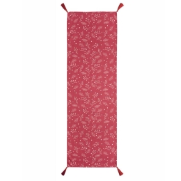 Τραβέρσα Χριστουγεννιάτικη Snow 2419 White-Red Kentia 45Χ140 45x140cm
