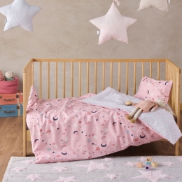 Πάπλωμα Βρεφικό Laluna Pink Kentia 100x140cm 100% Βαμβάκι