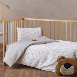 Παπλωματοθήκη Βρεφική Poope (Σετ 2τμχ) Beige Kentia 100x140cm 100% Βαμβάκι