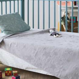 Κουβέρτα Βρεφική Ματλασέ Dione Grey Kentia Αγκαλιάς 70x100cm 100% Βαμβάκι