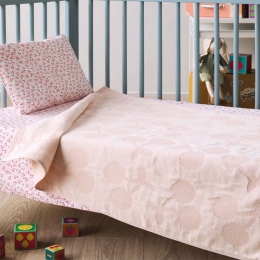 Κουβέρτα Βρεφική Ματλασέ Amarena Pink Kentia Κούνιας 100x140cm 100% Βαμβάκι