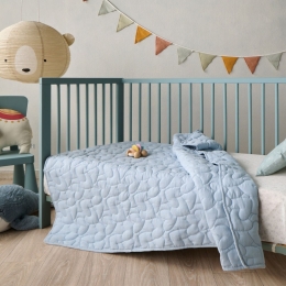 Κουβερλί Βρεφικό Imani 19 Blue Kentia 110x140cm Microfiber-Polyester