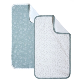 Σελτεδάκια Βρεφικά Vivari (Σετ 2τμχ) Green-White Kentia 72x42cm 100% Βαμβάκι