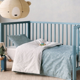 Σεντόνια Βρεφικά Zuccero 01 (Σετ 2τμχ) Blue Kentia Λίκνου 65x120cm 100% Βαμβάκι