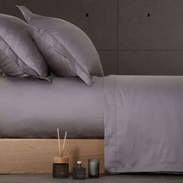 Σεντόνι Elements Anthracite Nef Nef King Size 280x270cm Χωρίς Λάστιχο 100% Βαμβακοσατέν