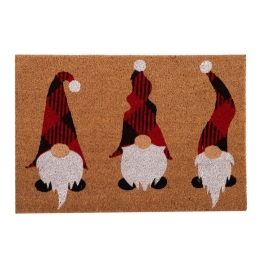 Πατάκι Εισόδου Χριστουγεννιάτικο Three Dwarfs Natural-Red Nef-Nef 40Χ60