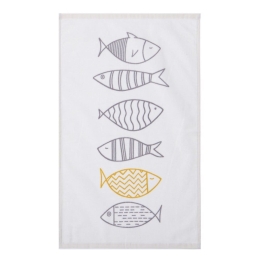 Ποτηρόπανο Fish Style Βελουτέ Ecru Nef-Nef 40x60cm 100% Βαμβάκι
