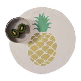 Σουπλά Delicious Ecru-Lime Nef-Nef 38x38cm 100% Βαμβάκι