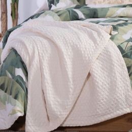 Κουβέρτα Elmer Πικέ Ecru Nef-Nef Μονό 160x240cm 100% Βαμβάκι