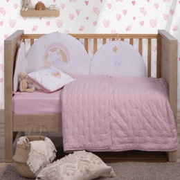 Κουβερλί Βρεφικό Shy Pink Nef-Nef Κούνιας 110x150cm Microfiber-Polyester
