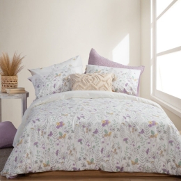Σεντόνια Spring Mood (Σετ 4τμχ) Mauve Nef-Nef Διπλό 200x270cm 100% Βαμβάκι
