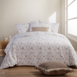Σεντόνια Valia Με Λάστιχο (Σετ 4τμχ) Beige Nef-Nef Υπέρδιπλo 160x235cm 100% Βαμβάκι