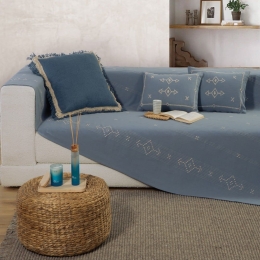 Ριχτάρι Figerald Blue Nef-Nef Πολυθρόνα 180x180cm 100% Βαμβάκι