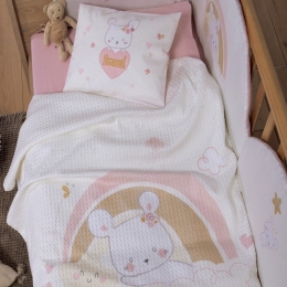 Κουβέρτα Βρεφική Πικέ Welcome Little One Ecru Nef-Nef Αγκαλιάς 80x110cm 100% Βαμβάκι