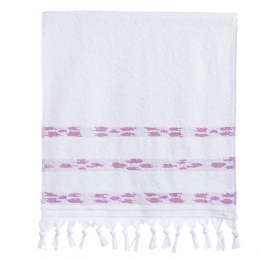 Πετσέτα Garnet White-Mauve Nef-Nef Προσώπου 50x90cm 100% Βαμβάκι