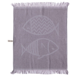 Ποτηρόπανο Fish Style Silver Nef-Nef 50x50cm 100% Βαμβάκι