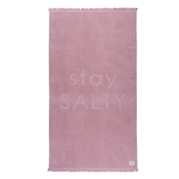 Πετσέτα Θαλάσσης Stay Salty Pink Nef-Nef Θαλάσσης 90x170cm 100% Βαμβάκι