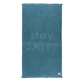 Πετσέτα Θαλάσσης Stay Salty Teal Nef-Nef Θαλάσσης 90x170cm 100% Βαμβάκι