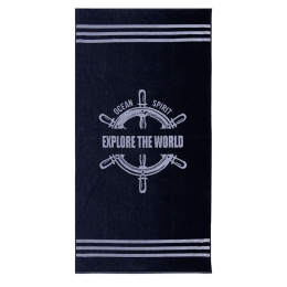 Πετσέτα Θαλάσσης Explore The World Blue Nef-Nef Θαλάσσης 100X180cm 100% Βαμβάκι