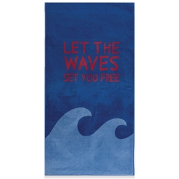 Πετσέτα Θαλάσσης Set You Free Blue Nef-Nef Θαλάσσης 80x160cm 100% Βαμβάκι