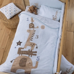 Κουβέρτα Βρεφική Favorite Toys Light Blue Nef-Nef Homeware Κούνιας 100x140cm 100% Βαμβάκι