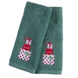 Πετσέτες Χριστουγεννιάτικες Christmas Gift (Σετ 2τμχ) Green Nef-Nef Homeware Σετ Πετσέτες 30x50cm