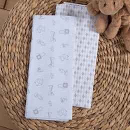 Σεντόνια Βρεφικά Favorite Toys (Σετ 2τμχ) Light Blue Nef-Nef Homeware Crib 70x120cm 100% Βαμβάκι