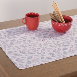 Runner Χριστουγεννιάτικο Xmass Plants Ecru Nef-Nef Homeware 45Χ140