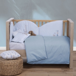 Παπλωματοθήκη Βρεφική Basic Light Blue Nef-Nef Homeware 110x150cm 100% Βαμβάκι