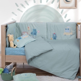 Παπλωματοθήκη Βρεφική Basic Mint Nef-Nef Homeware 110x150cm 100% Βαμβάκι
