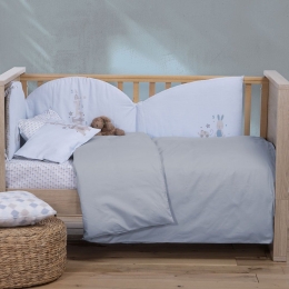 Παπλωματοθήκη Βρεφική Basic Silver Grey Nef-Nef Homeware 110x150cm 100% Βαμβάκι