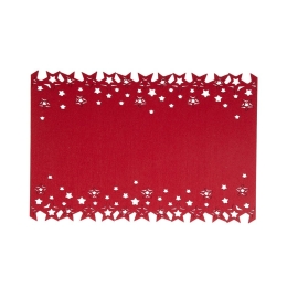 Σουπλά Χριστουγεννιάτικα Snow Star (Σετ 2τμχ) Red Nef-Nef Homeware 30x45cm