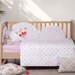 Σεντόνια Βρεφικά Lady Bug (Σετ 3τμχ) Ecru Nef-Nef Homeware Κούνιας 120x170cm 100% Βαμβάκι