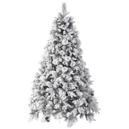 Χριστουγεννιάτικο Δέντρο Flocked Alaska 67531 210cm (2155tips) White-Green