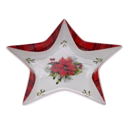 Πιάτο Αστέρι Poinsettia 79877 19cm Multi
