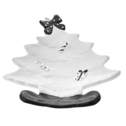 Πιάτο Δέντρο 81415 23x18x4cm Black-White