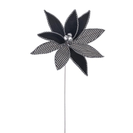 Λουλούδι - Κλαδί Αλεξανδρινό 81680 30x55cm Black-White