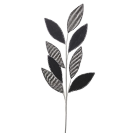 Λουλούδι - Κλαδί Φύλλα 81681 77cm Black-White
