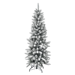 Χριστουγεννιάτικο Δέντρο Flocked Pencil 81950 150cm (492tips) White-Green