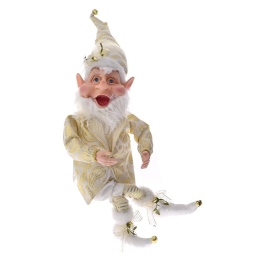 Χριστουγεννιάτικη Φιγούρα Ξωτικό Elf 82842 65cm Ivory-Gold