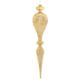 Στολίδι Χριστουγεννιάτικο Κρεμαστό 86112 8x38cm Gold