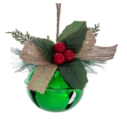 Χριστουγεννιάτικο Στολίδι Καμπάνα 86421 8cm Green