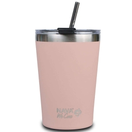 Ποτήρι - Θερμός Με Καλαμάκι We Care 10-262-110 9,5x9x13,5cm 450ml Pink Nava