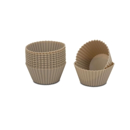 Φόρμες Cupcakes Misty (Σετ 12Τμχ) 10-111-067 6,5cm Beige Nava Σιλικόνη