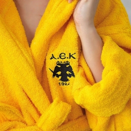 Μπουρνούζι Α.Ε.Κ. 1924 Adults Yellow Palamaiki
