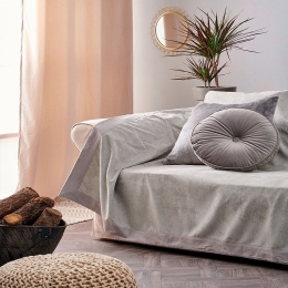 Ριχτάρι Bally Grey Palamaiki Τριθέσιο 180x280cm Πολυέστερ