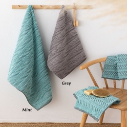 Πετσέτες Travis (Σετ 3τμχ) Grey Palamaiki Σετ Πετσέτες 70x140cm 100% Βαμβάκι